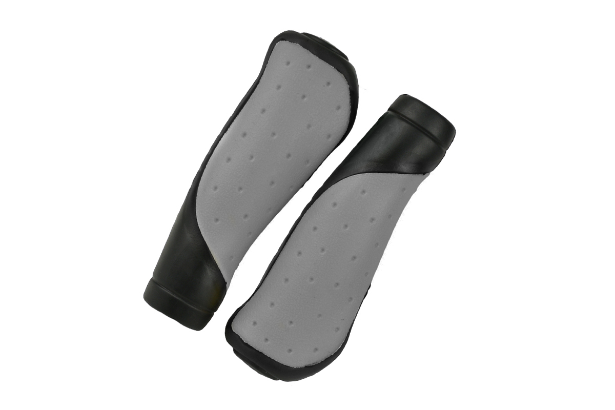 Грипсы MTB HL-GB306 (ST-25) 130mm, эргономические, резина, черно-серые Грипсы MTB HL-GB306 (ST-25) 130mm, эргономические, резина, черно-серые