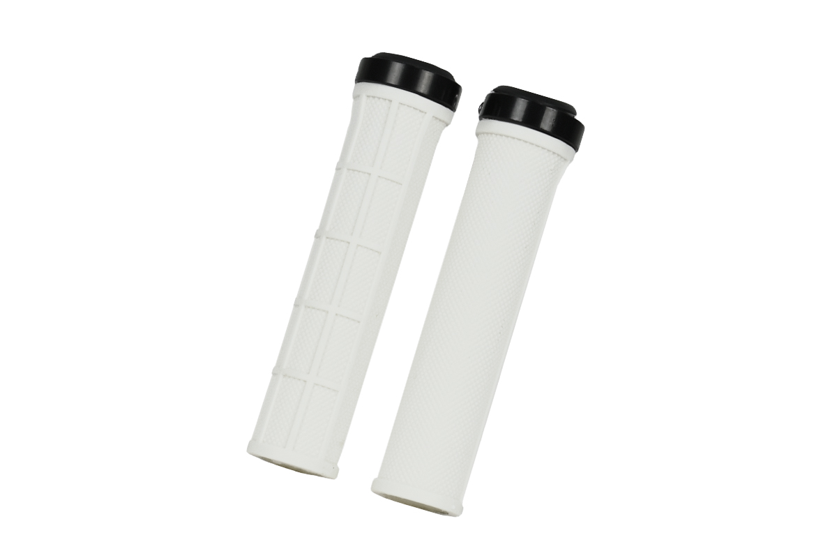 Грипсы MTB HL-G210, 130мм, с грипстопом, под шестигранник, бело-черные Грипсы MTB HL-G210, 130мм, с грипстопом, под шестигранник, бело-черные